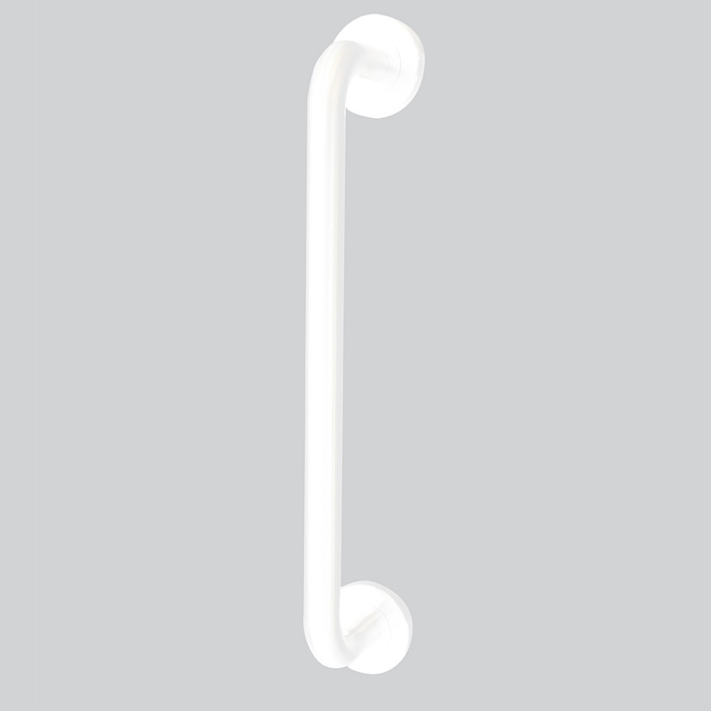 Tubular “D” Pull Handle – Face Fixing – Antimicrobial Eco-Friendly Matt White