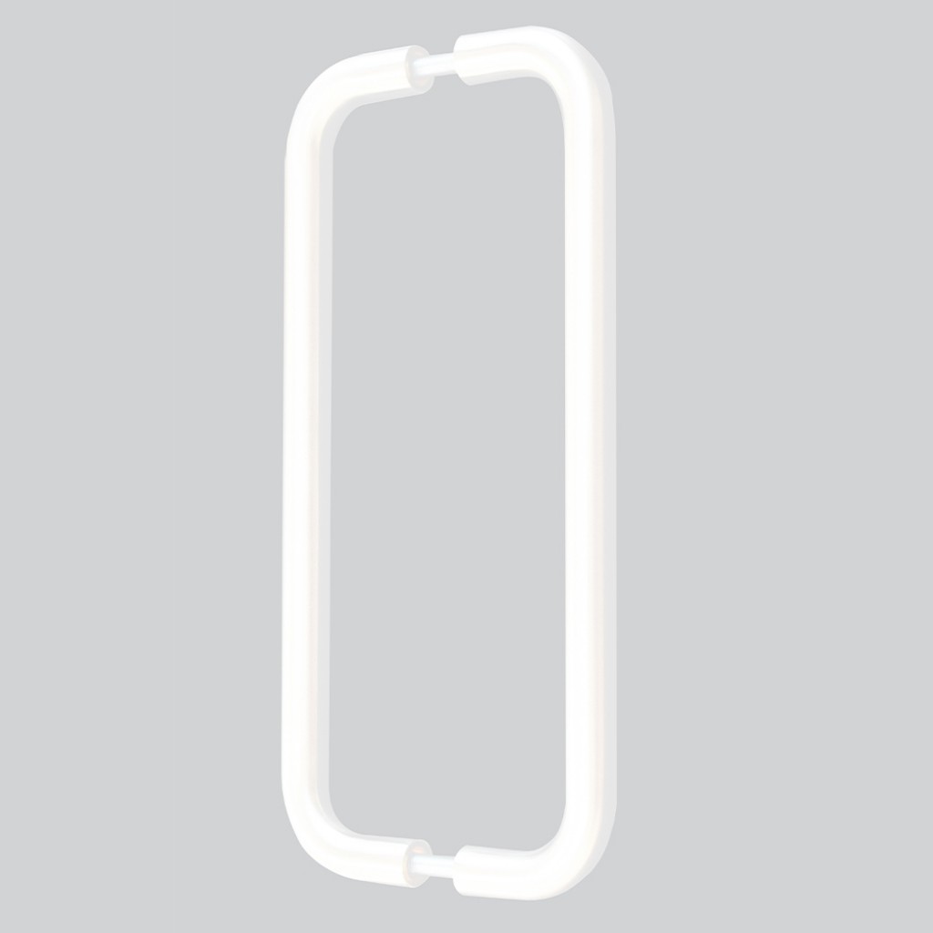 Tubular “D” Pull Handles – Back to Back Fixing – Antimicrobial Eco-Friendly Matt White