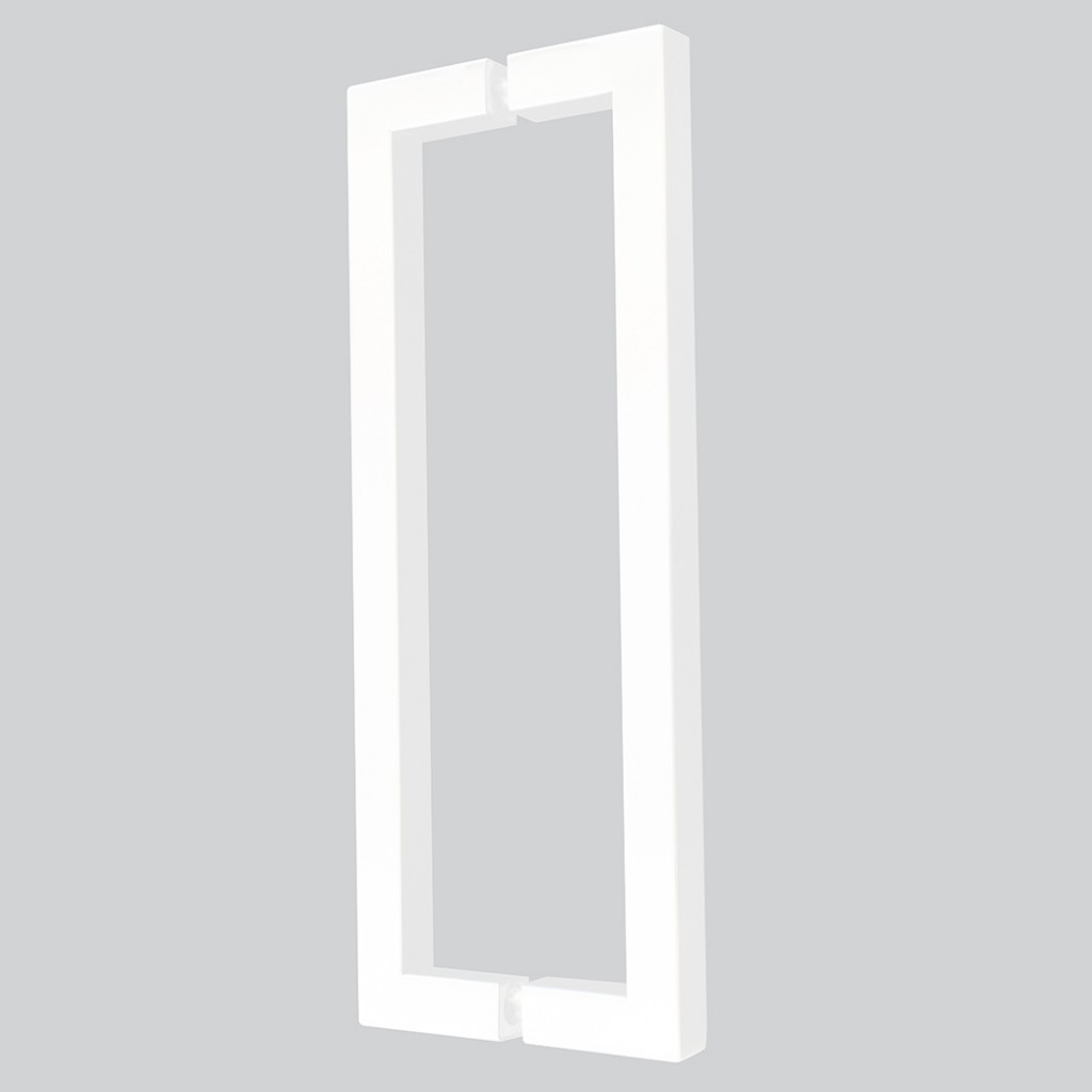 Square Section Pull Handles – Back to Back Fixing – Antimicrobial Eco-Friendly Matt White