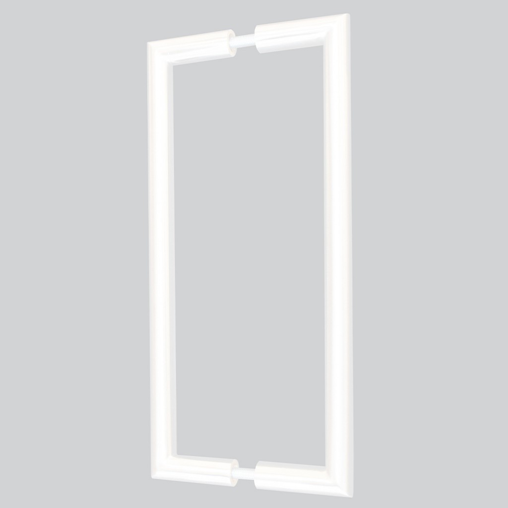 Mitred Pull Handles – Back to Back Fixing – Antimicrobial Eco-Friendly Matt White