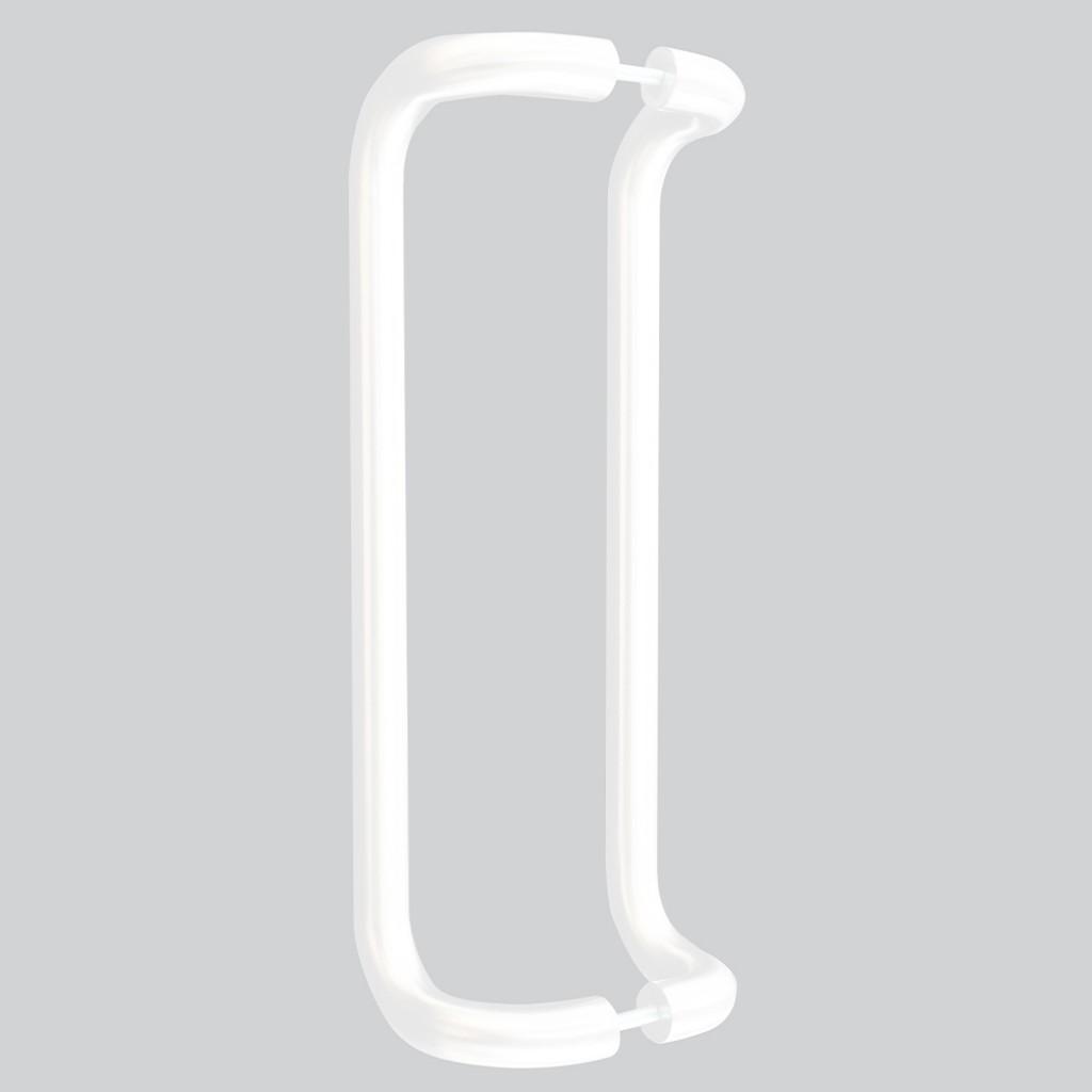 Cranked Entrance Pull Handles – Antimicrobial Eco-Friendly Matt White