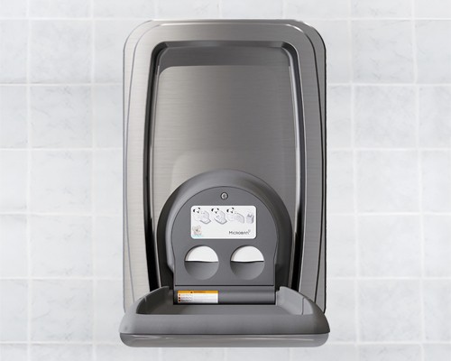 Bobrick Koala Kare KB311-SSWM Satin Stainless Steel Vertical Surface-Mounted Baby Changing Station