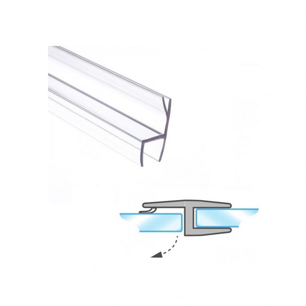 Glass-to-Glass PVC Shower Door Seal – Supplied 2500mm lengths