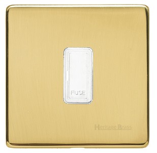 Heritage Brass Studio Range Unswitched Fused Spur Unit with White Trim