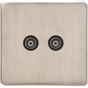 M Marcus Heritage Brass Vintage Range TV/FM Diplexed Socket