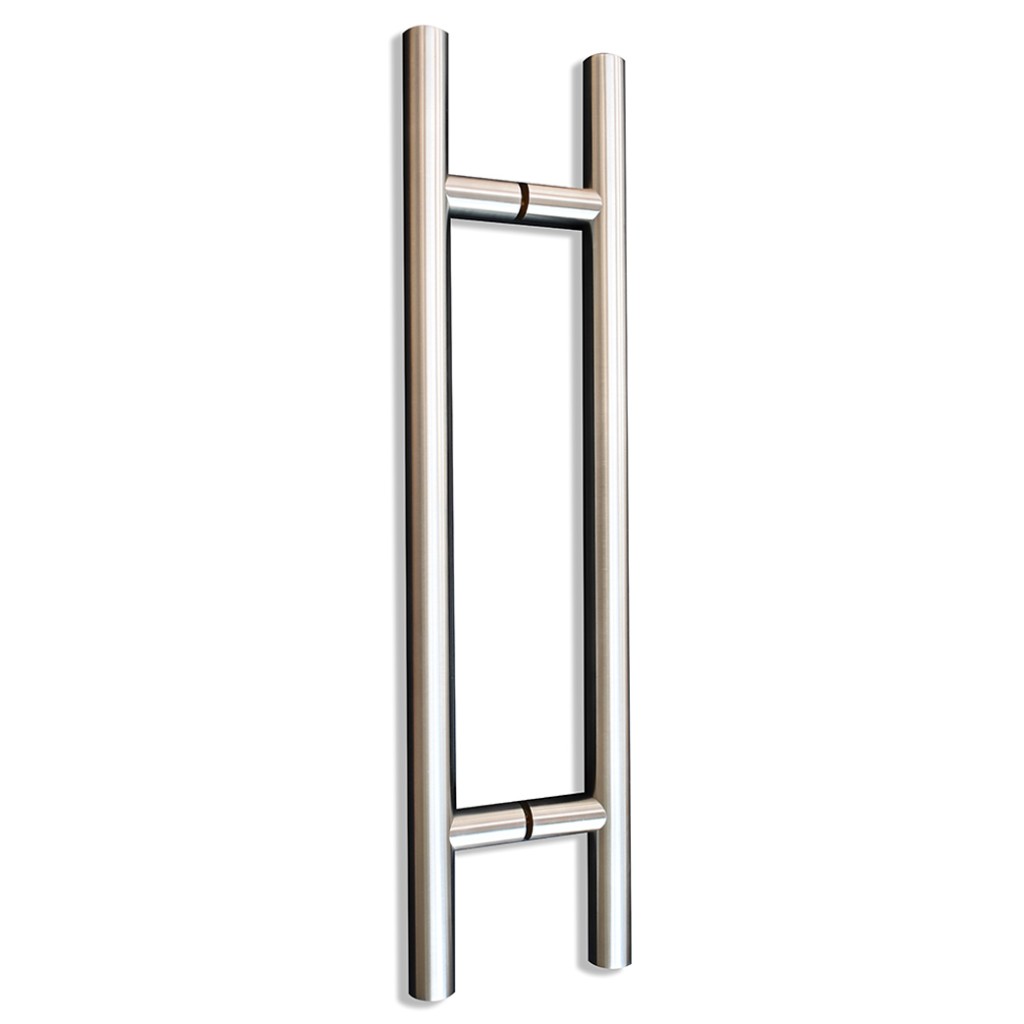 SPECIAL OFFER Back to Back Fixing T-Bar Pull Handles for glass and timber doors – Satin Stainless Steel