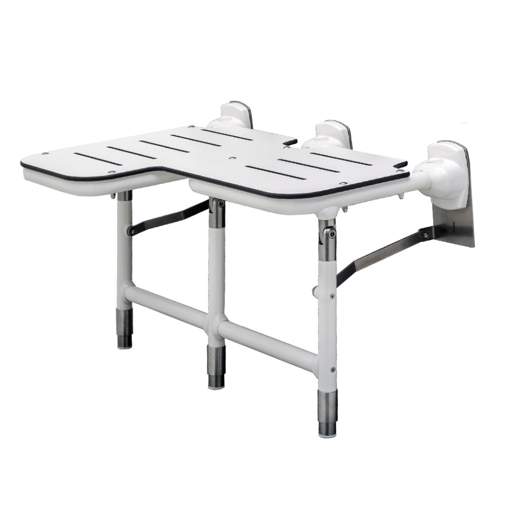 Bobrick B-918116 Bariatric Folding Shower Seat with Legs