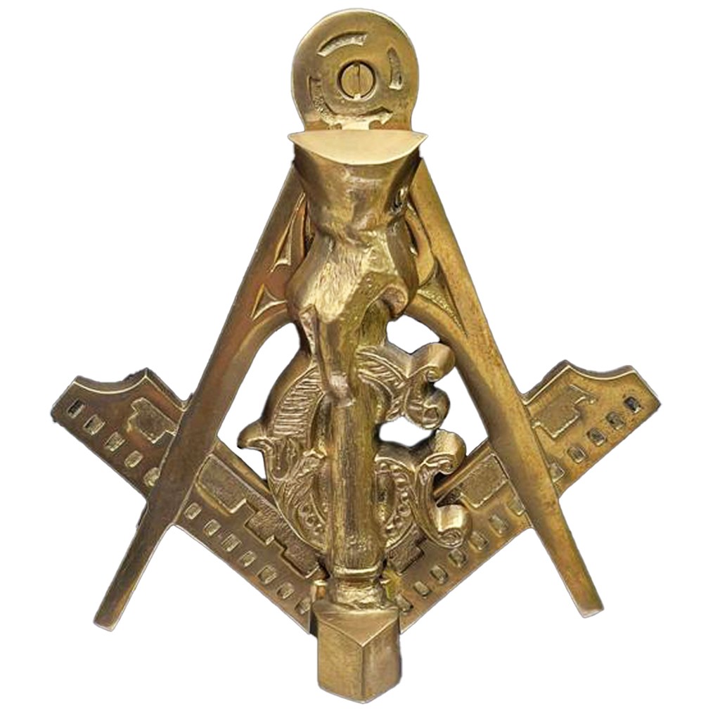 Masonic Door Knocker - Quality Cast Brass