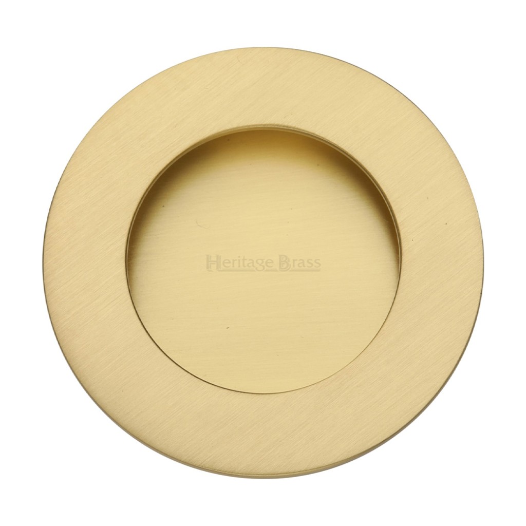 M Marcus Heritage Brass Round Flush Pull 63mm 