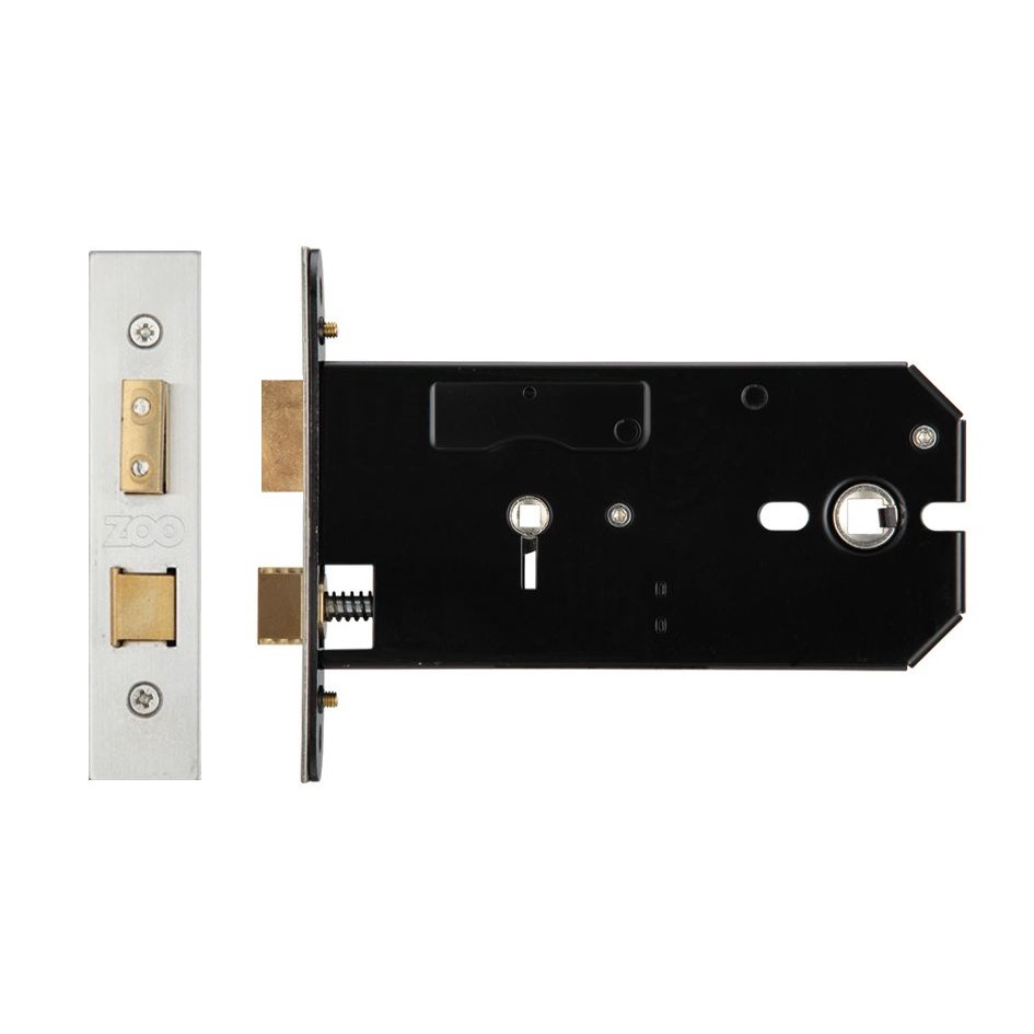 Hortizontal Mortice Bathroom Lock – Satin Stainless Steel