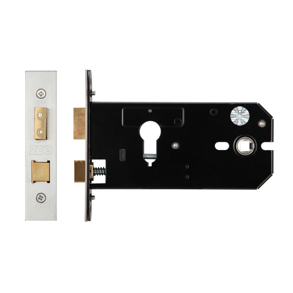 Horizontal Euro Mortice Sash Lock – Satin Stainless Steel