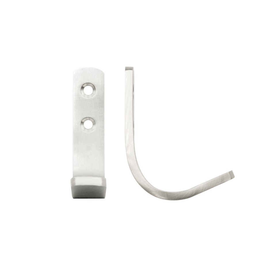 Heavy Duty Strip Pattern Single Coat Hook – Satin Stainless Steel
