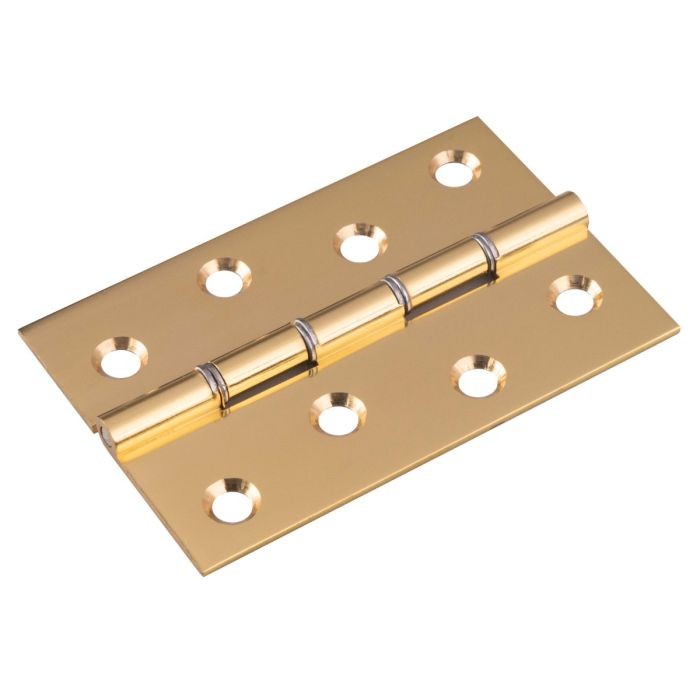 Carlisle Brass Double Steel Washered Brass Butt Hinge 102mm x 67mm - Satin Brass