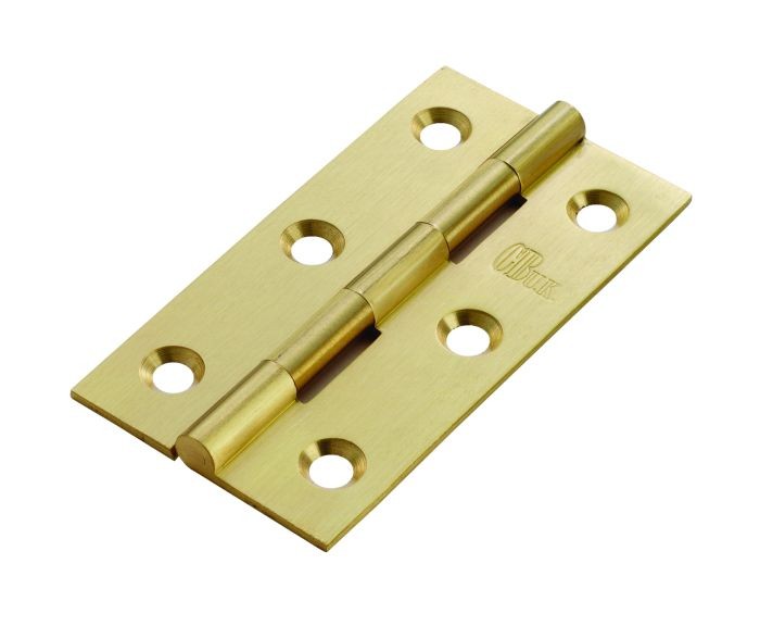 Carlisle Brass Solid Drawn Brass Butt Hinge 76mm x 40mm - Satin Brass 