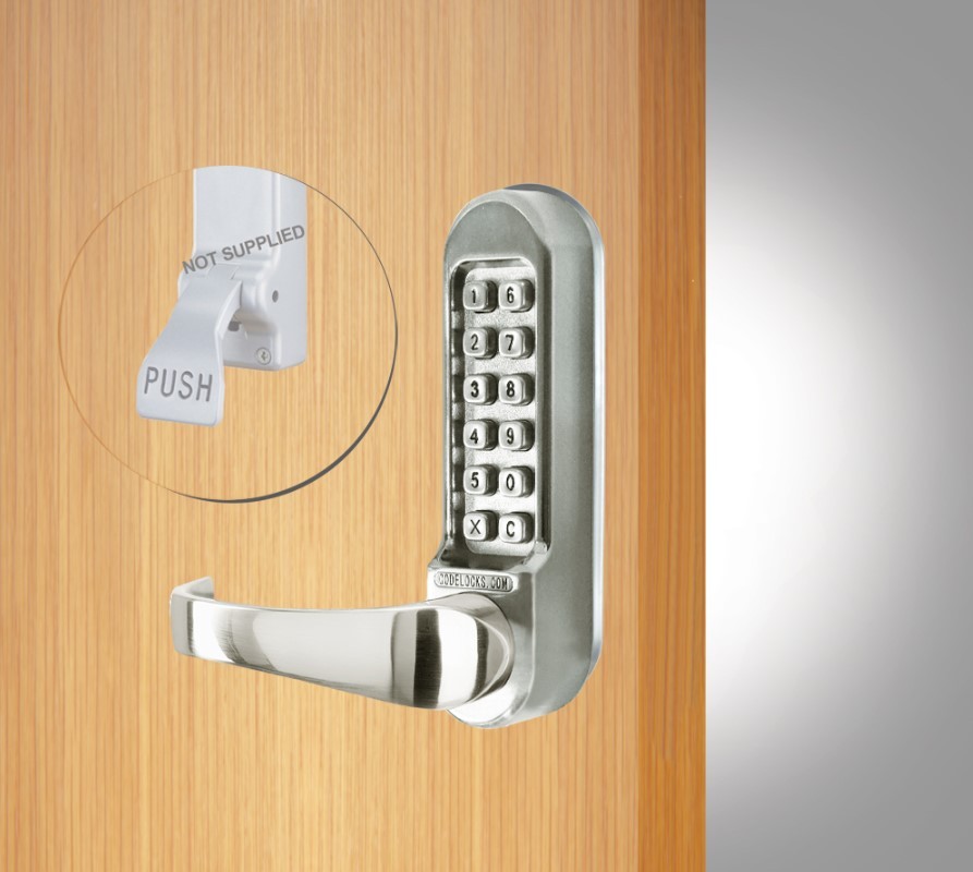 Codelocks CL500 & CL505 Panic Outside Access Device – Satin Stainless Steel