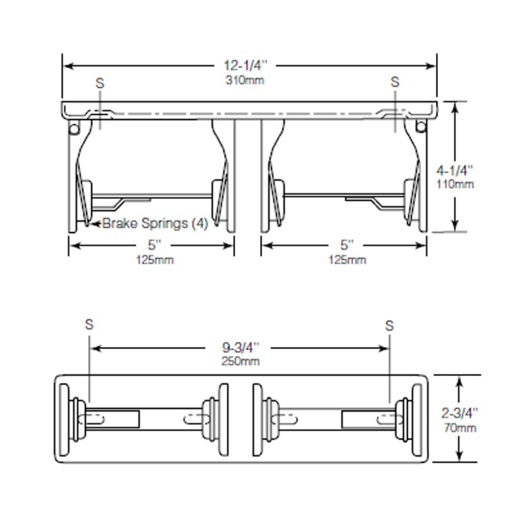 Bobrick B265 ClassicSeries® SurfaceMounted VandalResistant Toilet