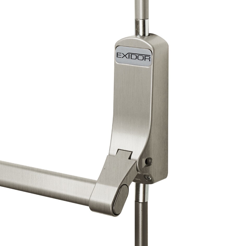 Single Panic Bolt Set – Satin Stainless Steel Effect