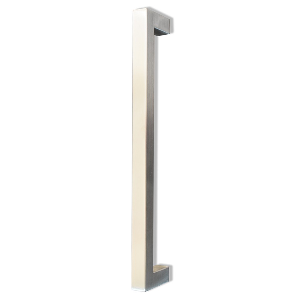 Square Section Pull Handle – Bolt Fixing – Antimicrobial Satin Stainless Steel