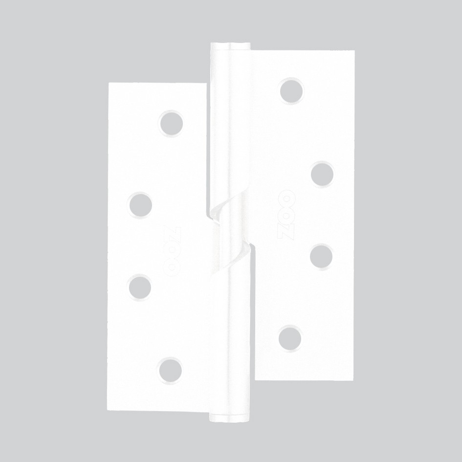 Rising Butt Hinges 102mm x 76mm x 2.5mm – Matt White