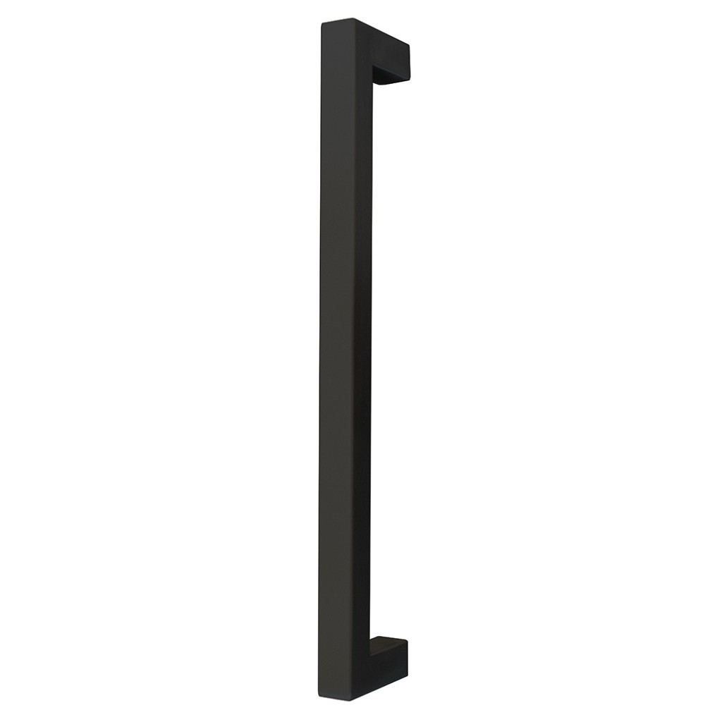 Square Section Pull Handle – Bolt Fixing – Self-Sanitising Antimicrobial Matt Black