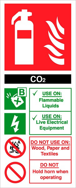 CO² Fire Extinguisher sign – 82 x 202mm