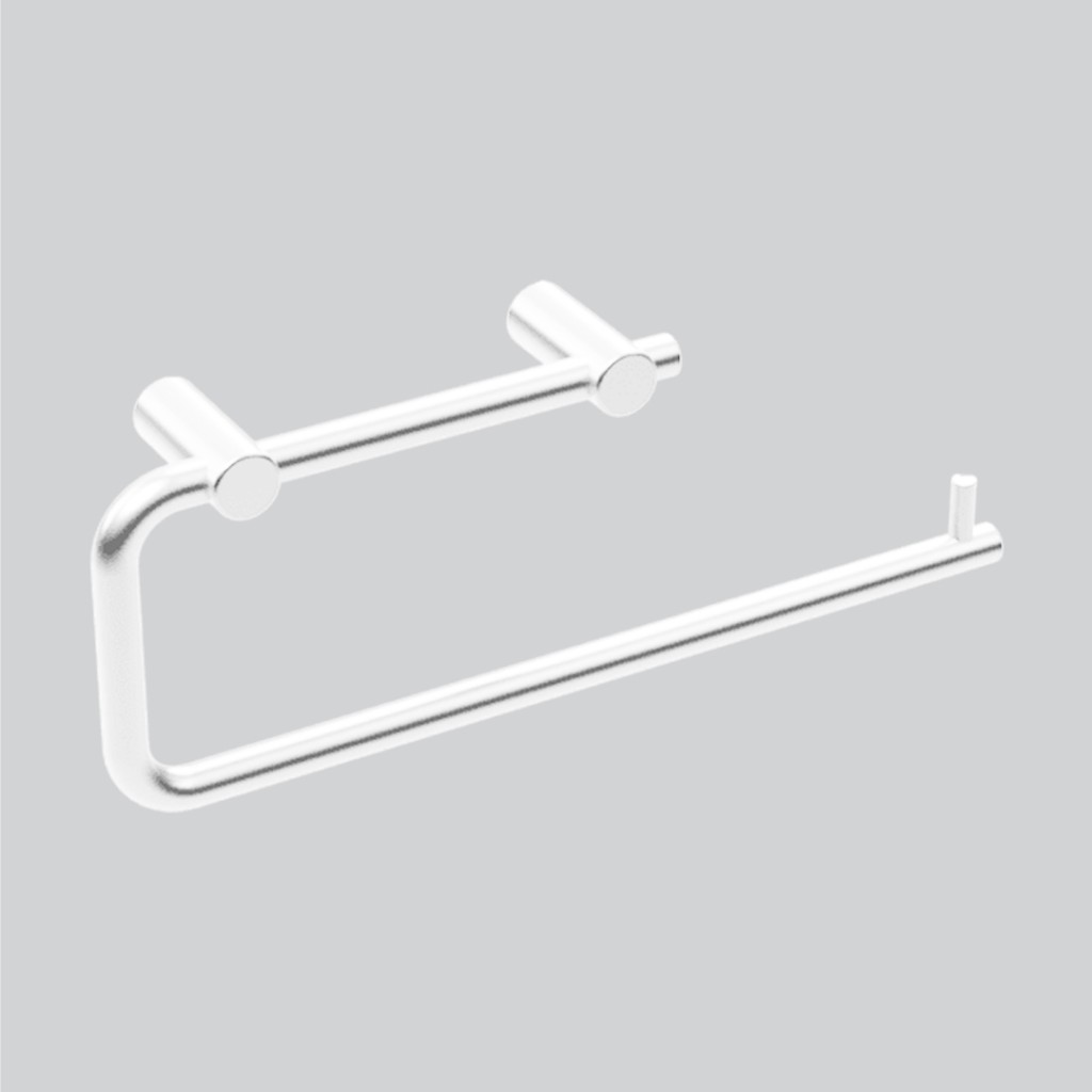 Double Toilet and Kitchen Roll Holder Secret Face Fixing – Antimicrobial Eco-Friendly Matt White