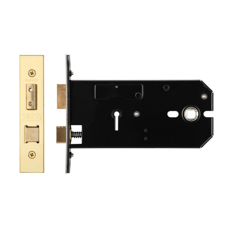 Horizontal 3 Lever Mortice Sash Lock – Anti–tarnish Brass