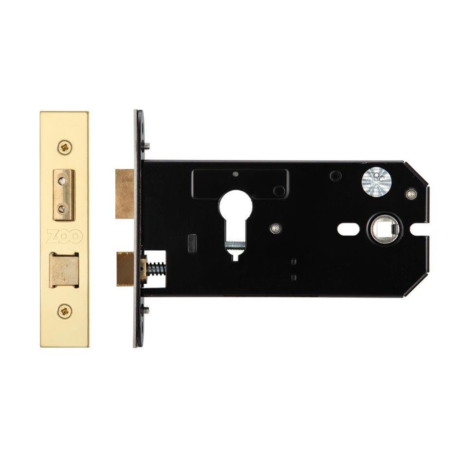 Horizontal Euro Mortice Sash Lock – Anti–tarnish Brass