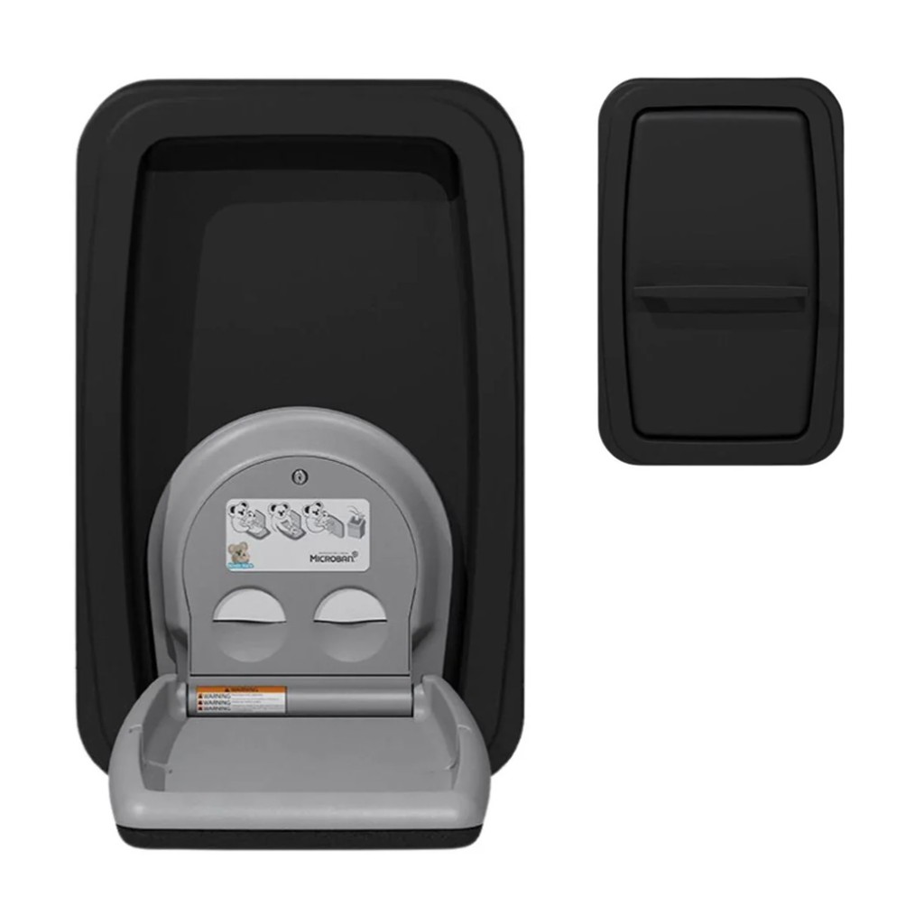 Bobrick Koala Kare KB311-SSWM Matt Black Vertical Surface-Mounted Baby Changing Station
