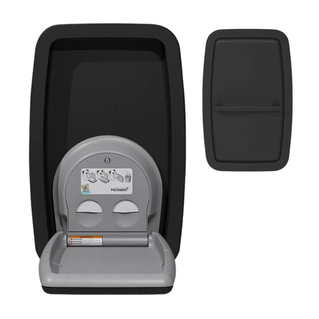Bobrick Koala Kare KB311-SSRE Matt Black Vertical Recessed Baby Changing Station