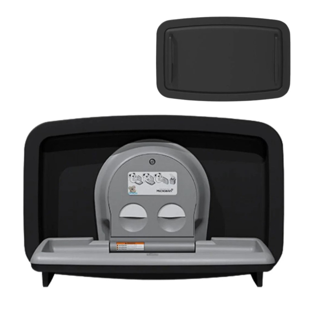 Bobrick Koala Kare KB310-SSRE Matt Black Horizontal Recessed Baby Changing Station