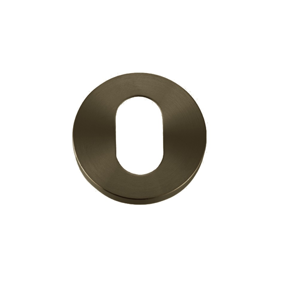 Oval Profile Concealed Fixing Escutcheons – Push on Rose – 52mm Ø – Adonic Matt Bronze