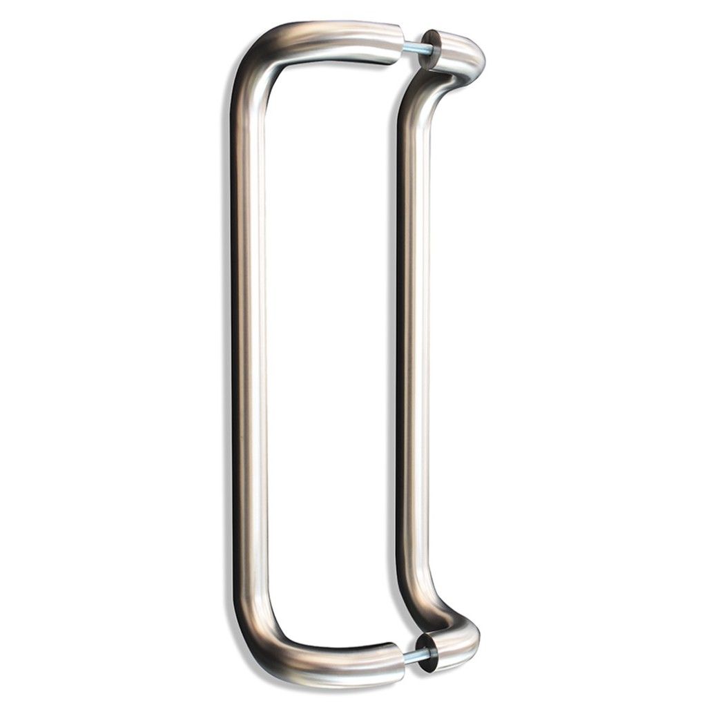 Cranked Entrance Pull Handles – Antimicrobial Satin Stainless Steel