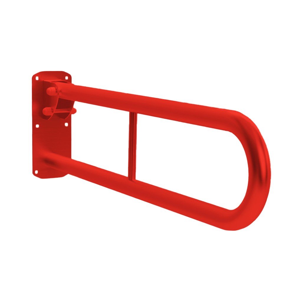 Double Arm Hinged Support Drop Down Rail – Matt Red
