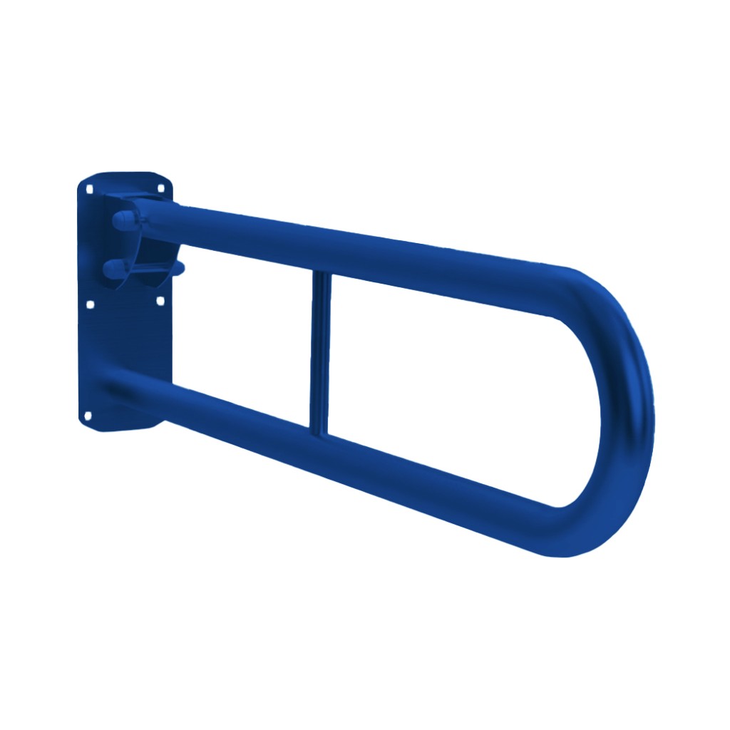 Double Arm Hinged Support Drop Down Rail – Matt Blue