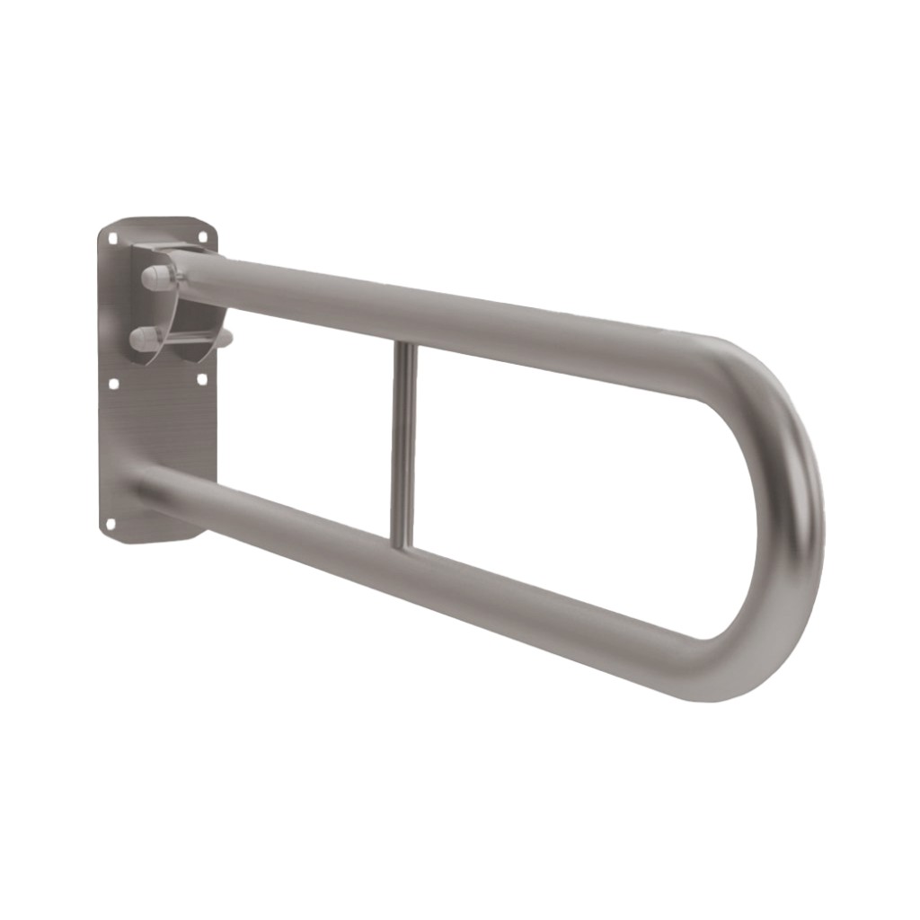 Double Arm Hinged Support Drop Down Rail – Matt Grey