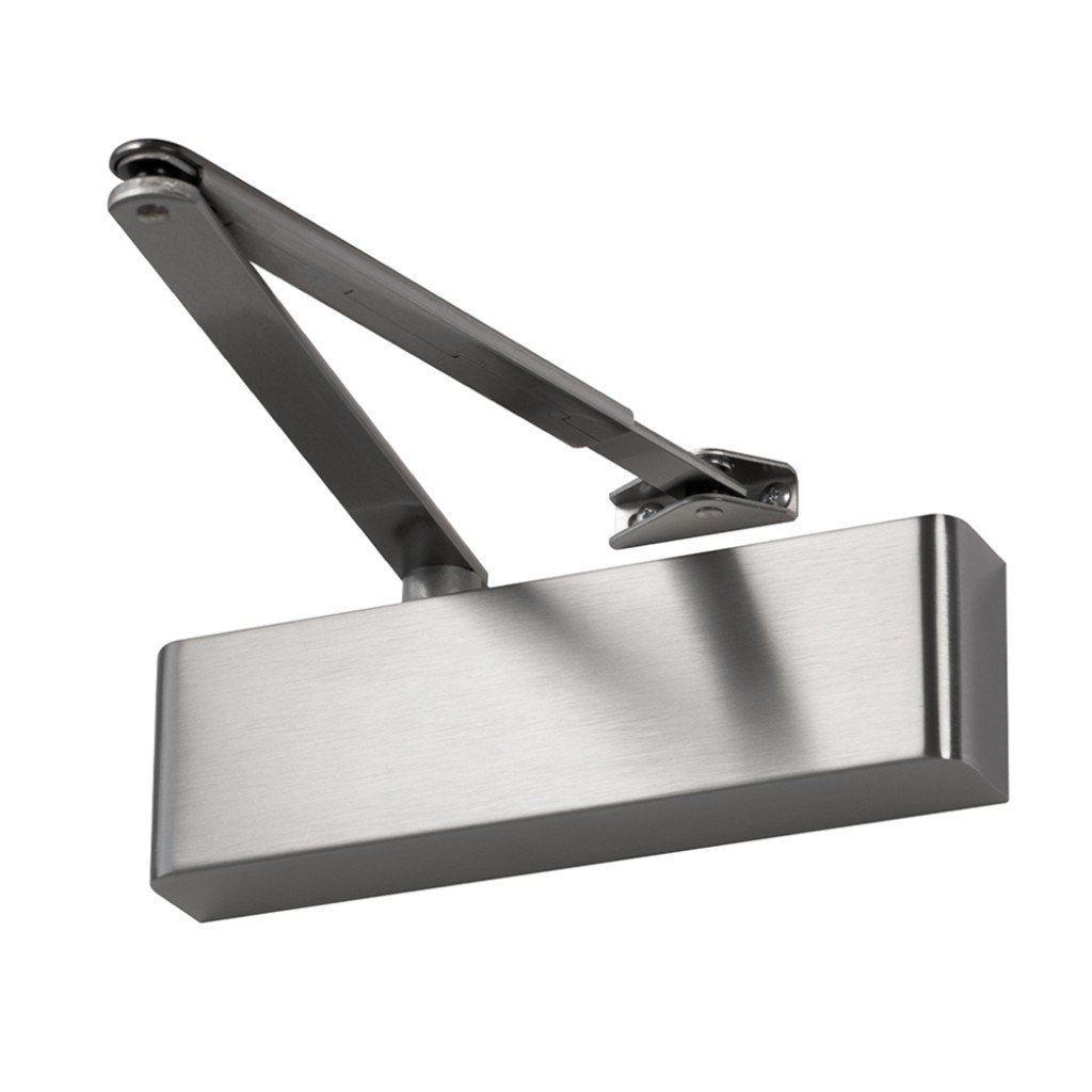 Ultra Heavy Duty Adjustable Power Hydraulic Door Closer for doors up to 120kg – Silver