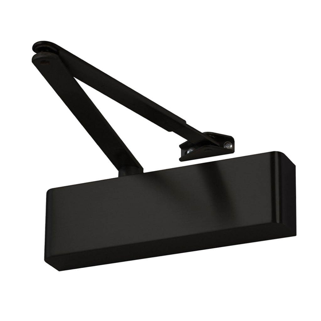 Ultra Heavy Duty Adjustable Power Hydraulic Door Closer for doors up to 120kg – Matt Black