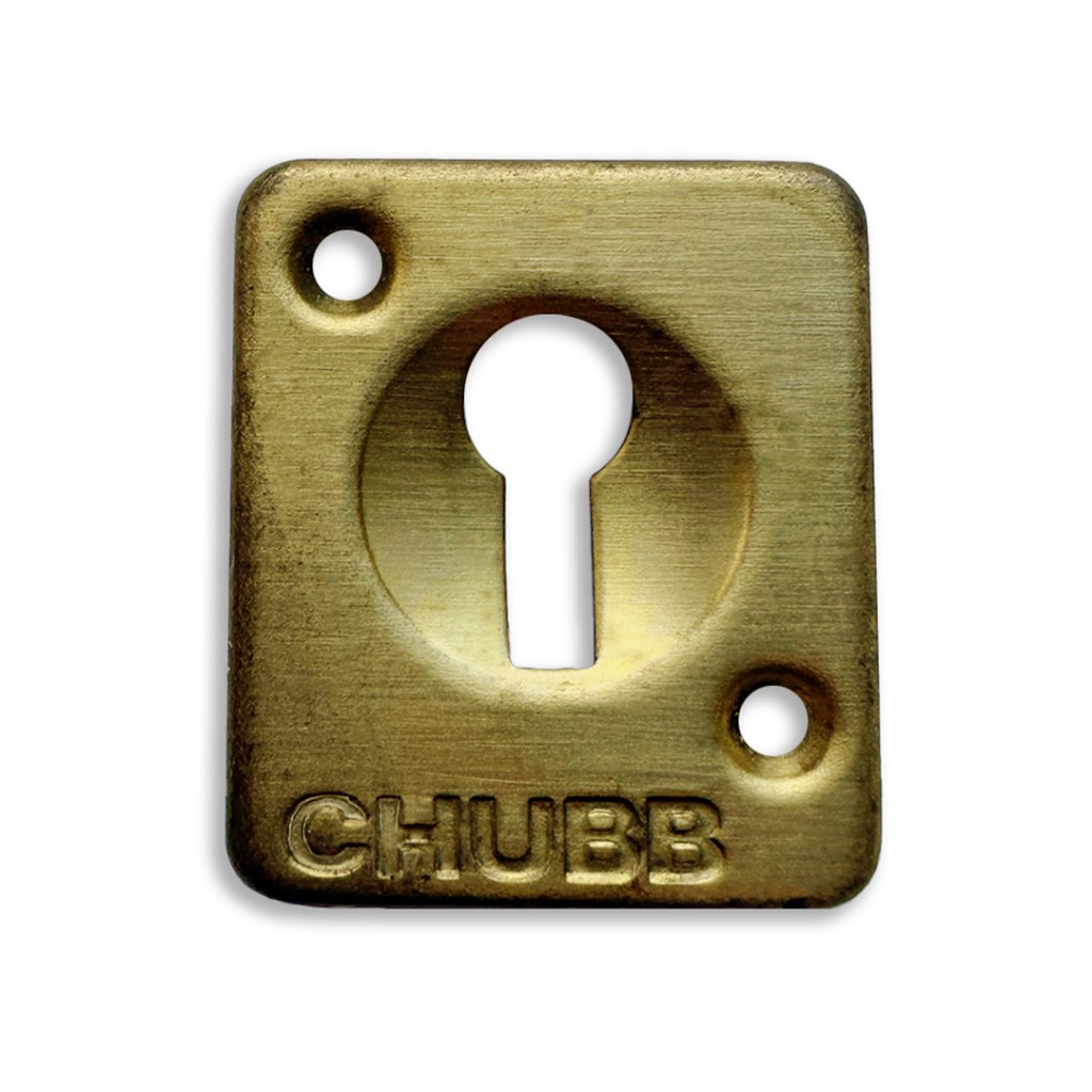 Chubb Uncovered Rectangular Keyhole Escutcheon