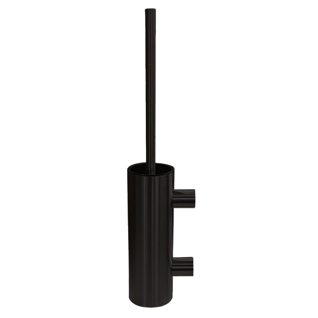 Dolphin 13.1800 Matt Black Wall-Mounted Toilet Brush and Holder