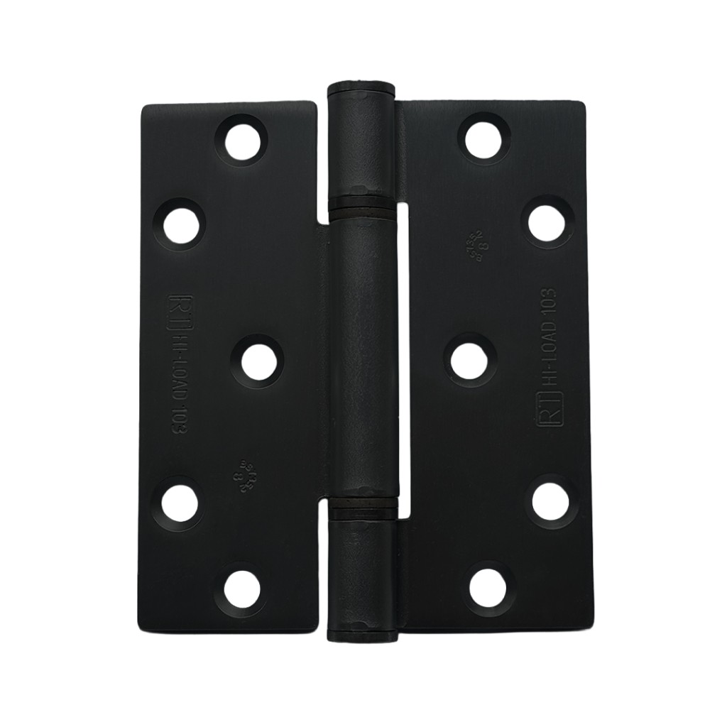 Royde & Tucker HI-LOAD H103 Three Knuckle Hinges 100 x 86mm – Square corners – Matt Black