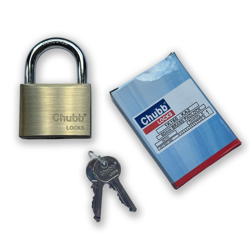 Chubb IK160 Brass Body Hardened Steel Chrome Plated Shackle 60mm Padlock
