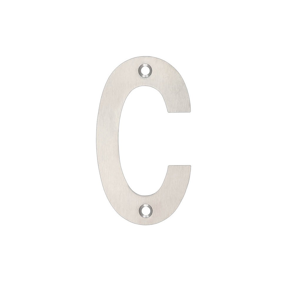Letter C – Available in 75mm & 100mm  – Satin Stainless Steel