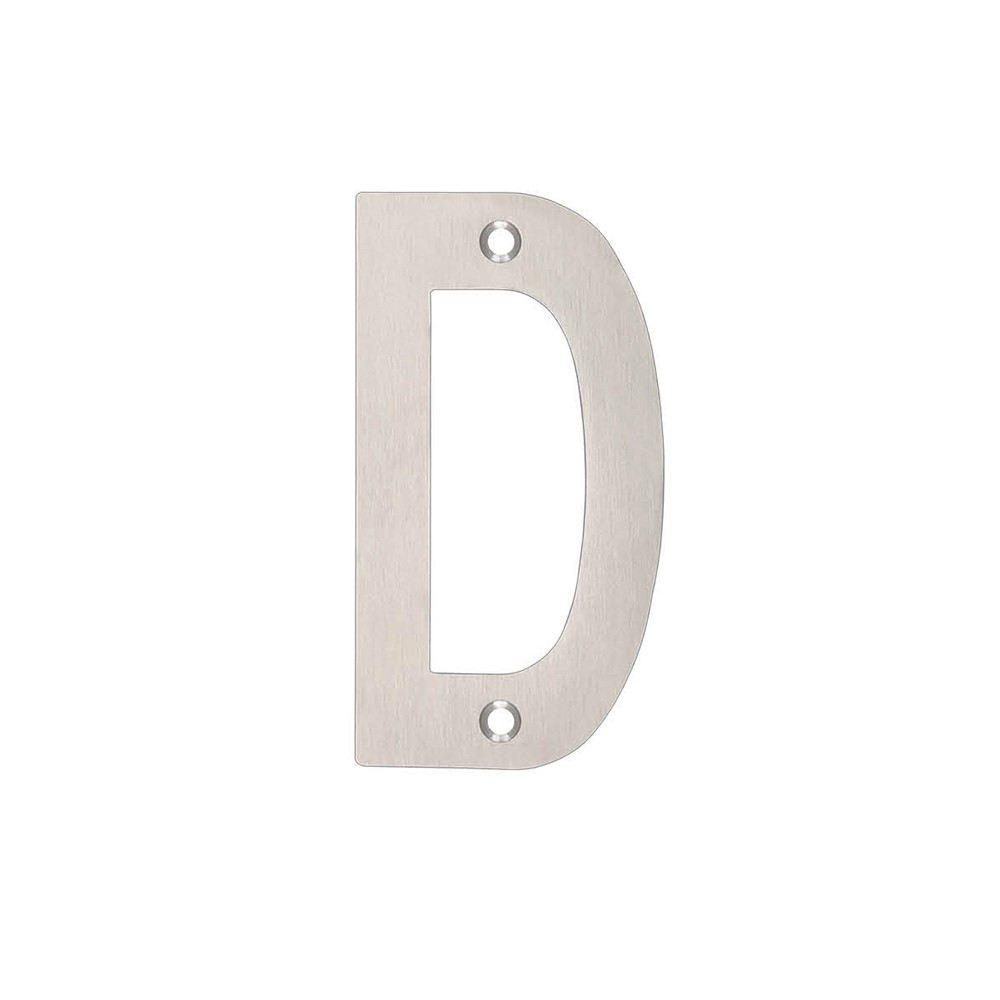 Letter D – Available in 75mm & 100mm – Satin Stainless Steel