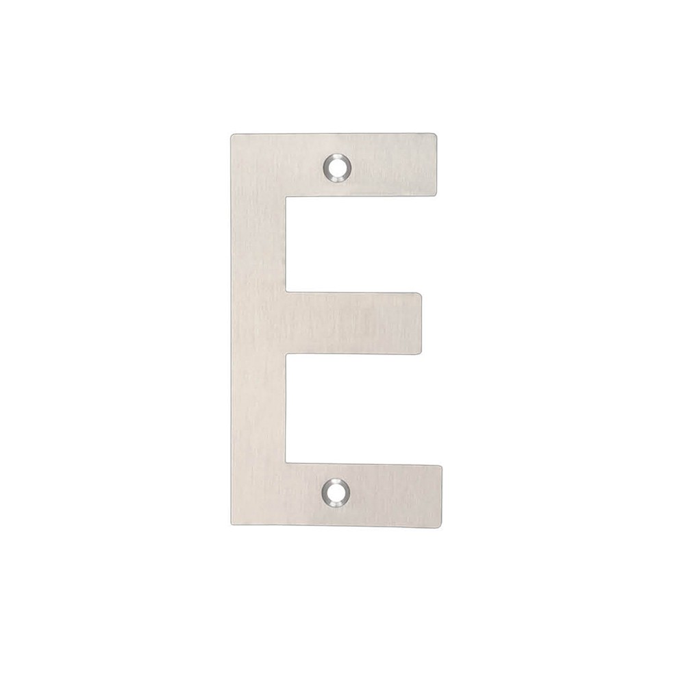 Letter E – Available in 75mm & 100mm – Satin Stainless Steel