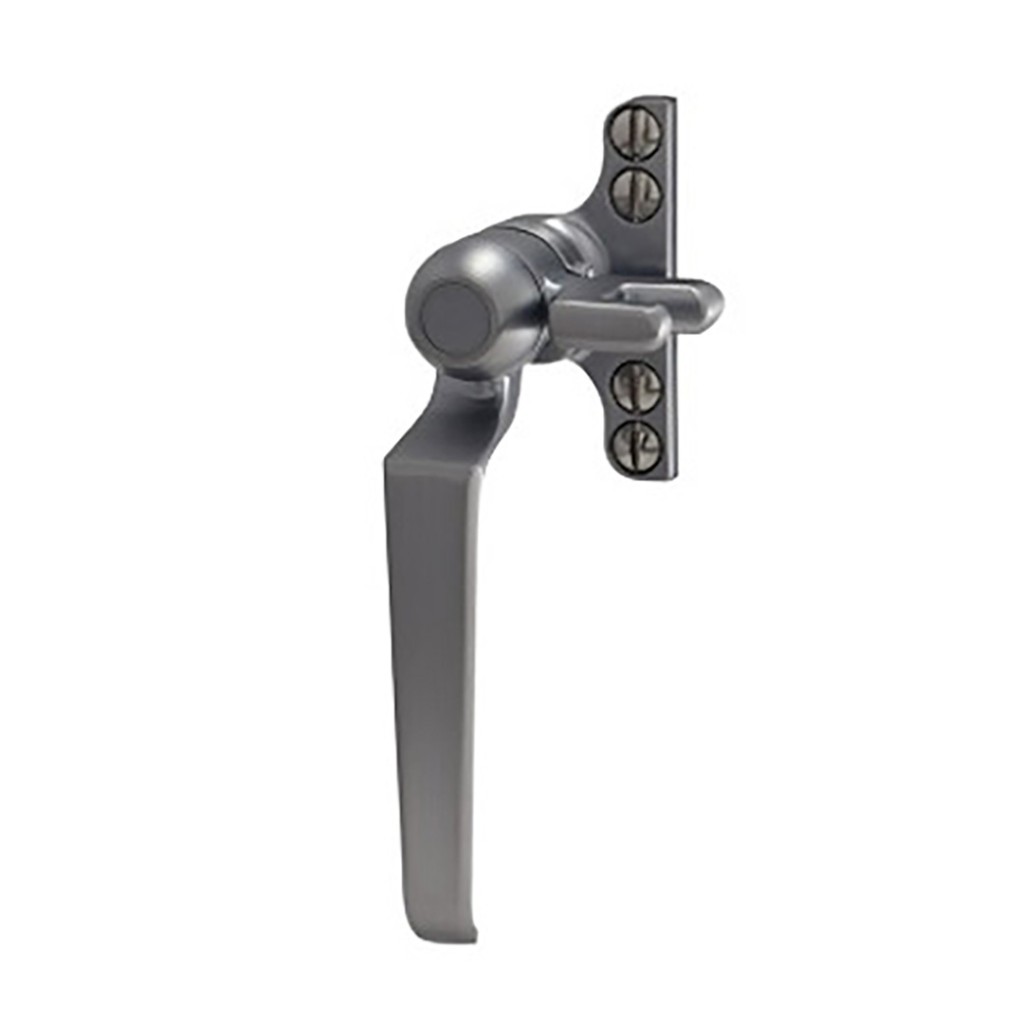 Crittall Type Straight Window Handle on 4-hole Backplate - Left Hand