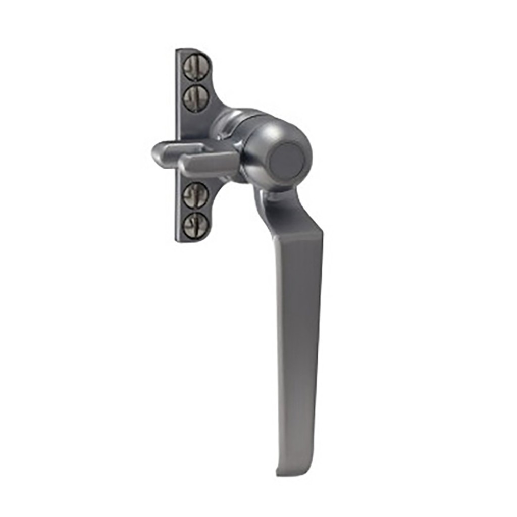 Crittall Type Straight Window Handle on 4-hole Backplate - Right Hand