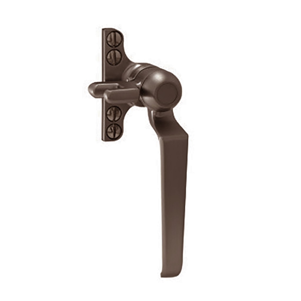 Crittall Type Straight Window Handle on 4-hole Backplate - Right Hand