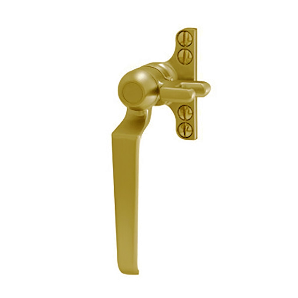 Crittall Type Straight Window Handle on 4-hole Backplate - Left Hand