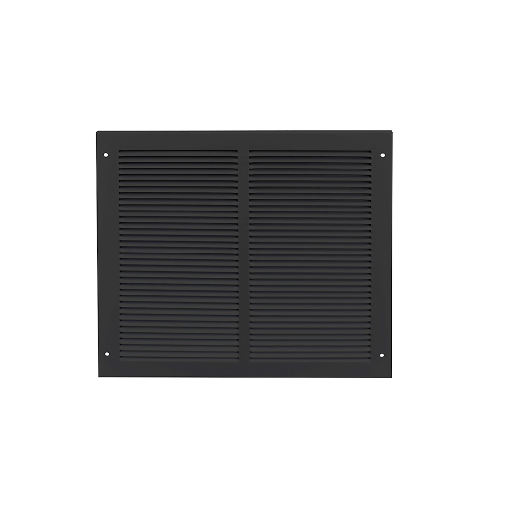 Louvered ventilator to suit Intumescent Fire Grilles – Height 295mm x various widths – Antimicrobial Eco-Friendly Matt Black